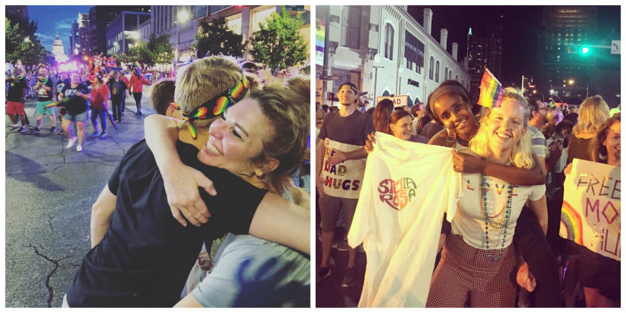 Moms offer free hugs at Pride parade for kids whose parents rejected them – leaving marchers in tears