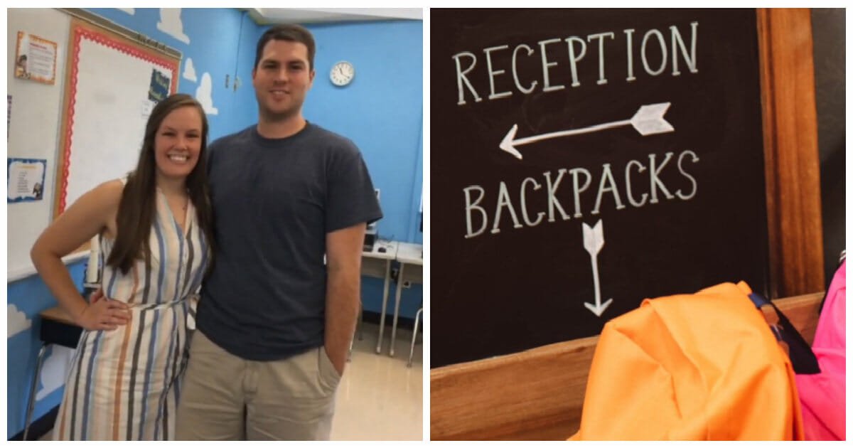 First grade teacher uses her wedding registry to collect school supplies for kids in need