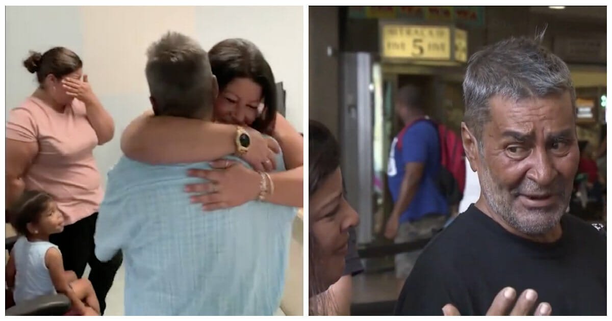 Homeless man sees his daughters for the first time in 20 years in tearful reunion