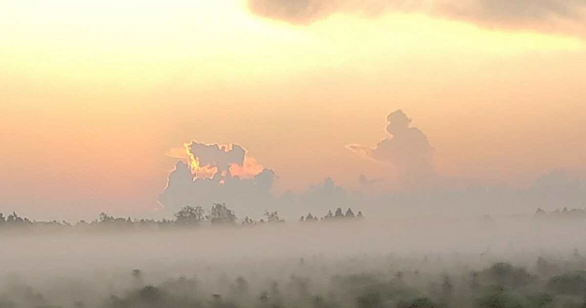 Teacher spots 'firefighter' and 'angel' in clouds on September 11