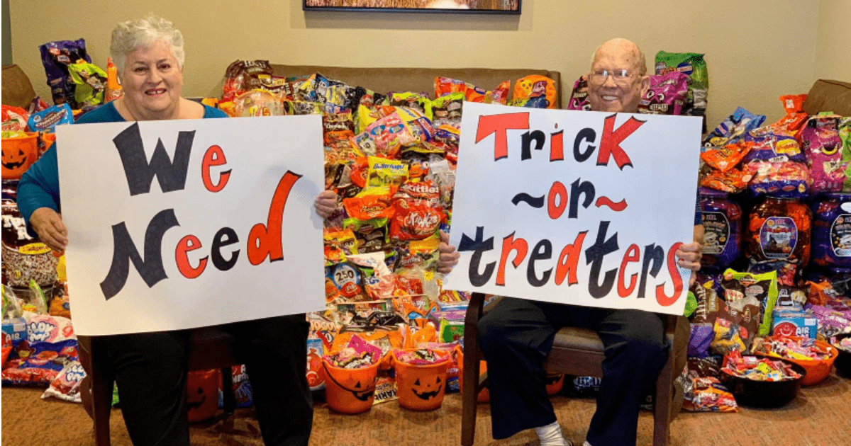Residents at assisted living facility missed handing out candy so strangers donated bags upon bags of treats