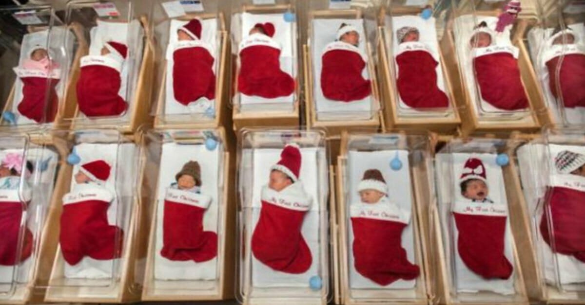 Hospital sends newborn babies home in handmade Christmas stockings during the holidays