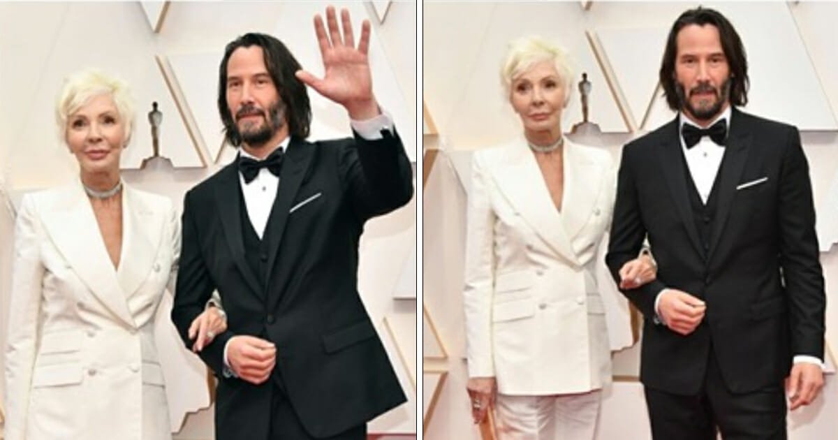 Keanu Reeves walked the Oscars red carpet with his mom, and the internet loves it